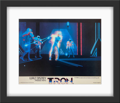 An original and framed 8x10 lc for the Disney film TRON