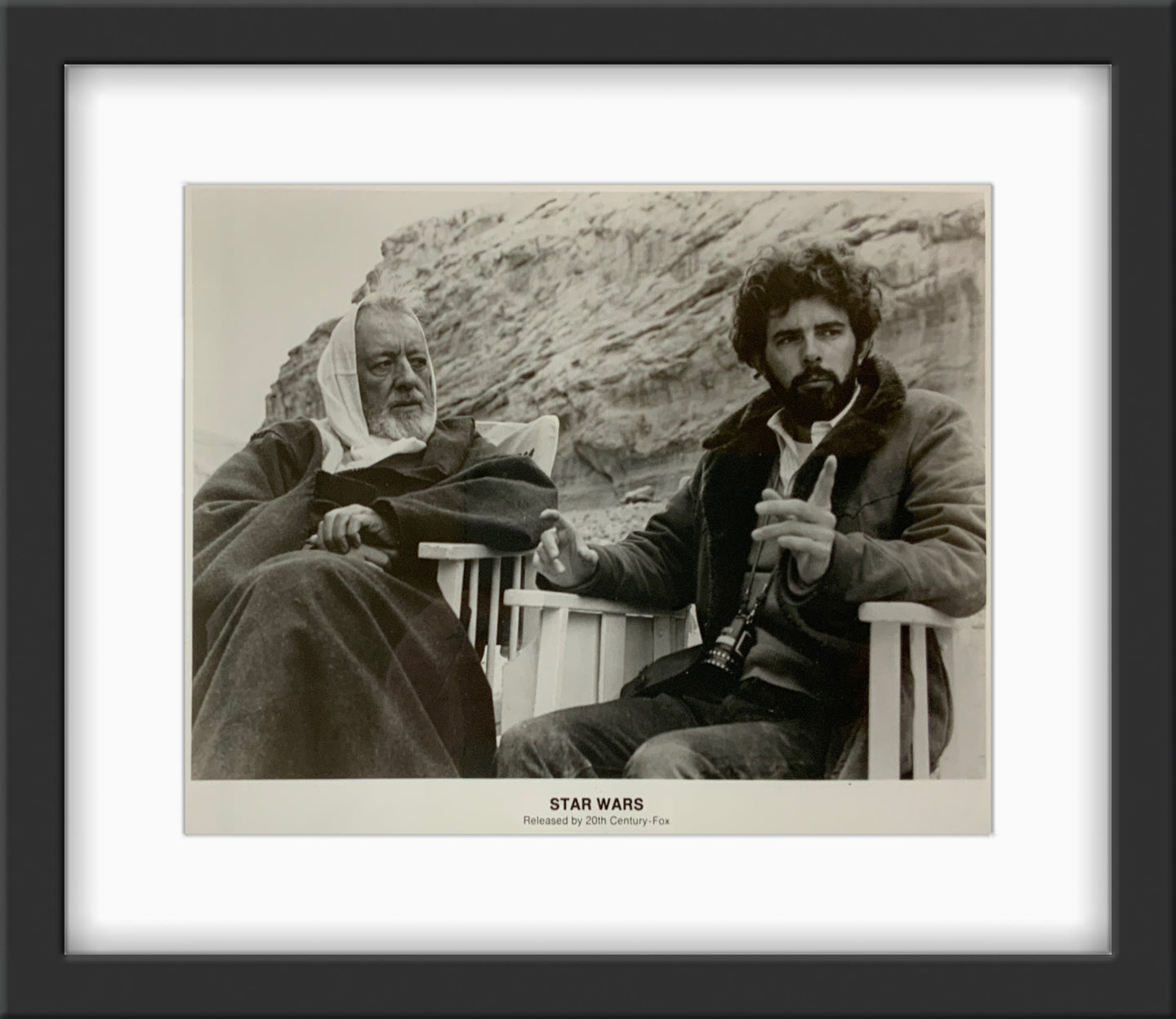 An original candid still from the George Lucas film Star Wars (1977)