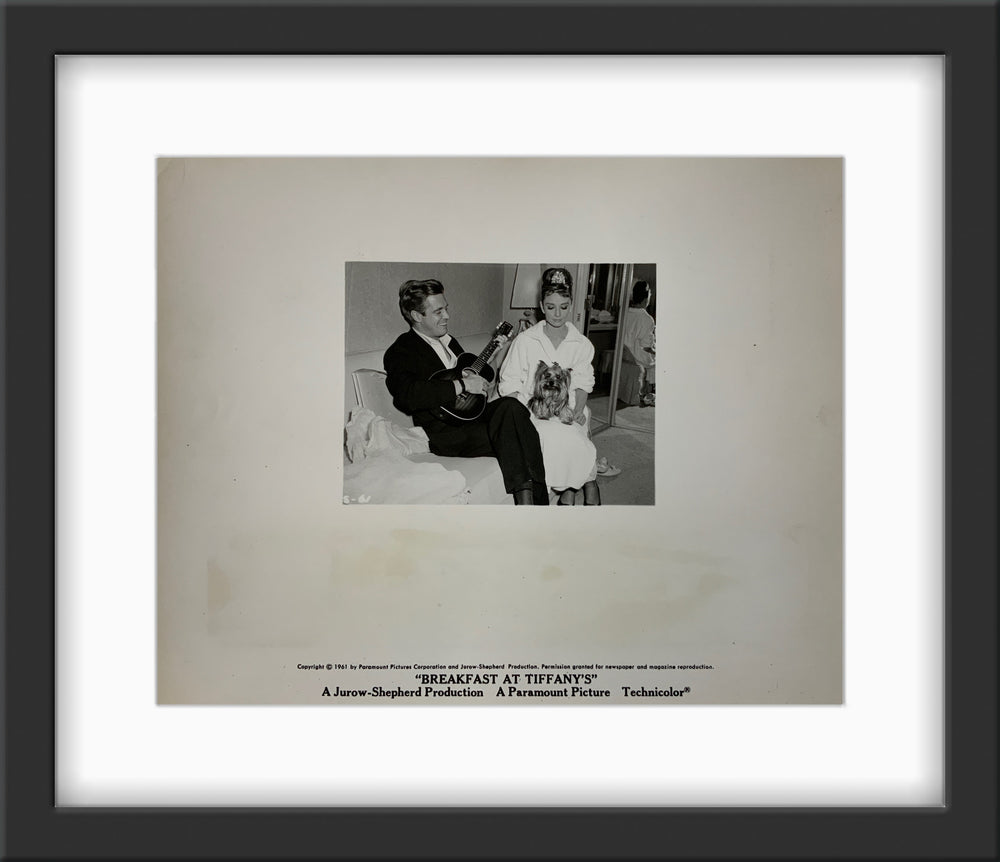 An original candid movie still for the Audrey Hepburn film Breakfast At Tiffany's