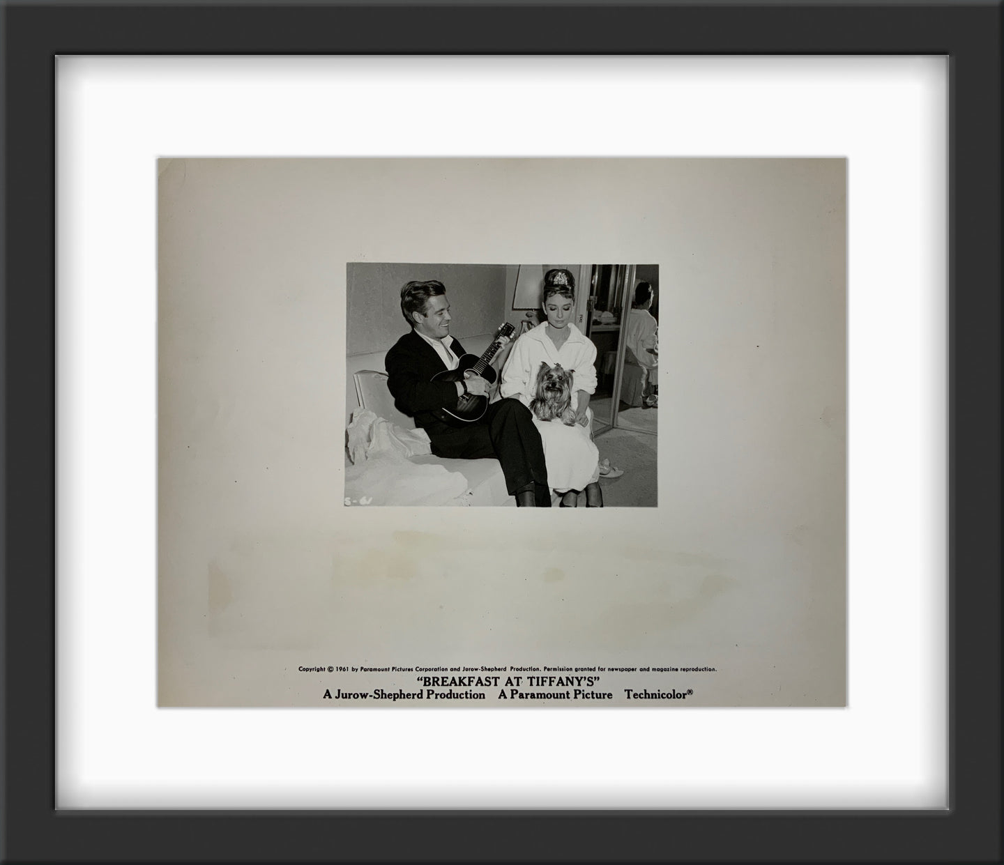 An original candid movie still for the Audrey Hepburn film Breakfast At Tiffany's