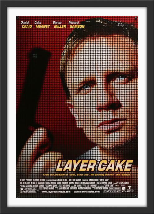 An original movie poster for the Daniel Craig film Layer Cake