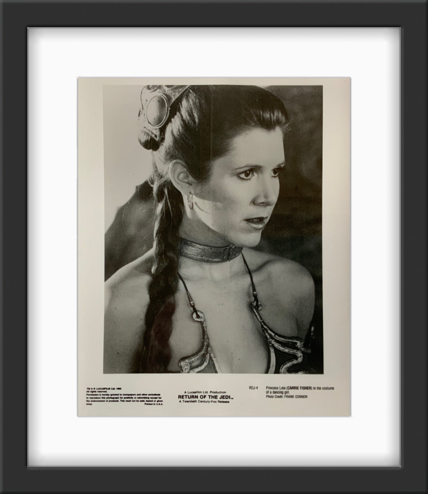 An original framed movie still from the Star Wars film The Return of the Jedi