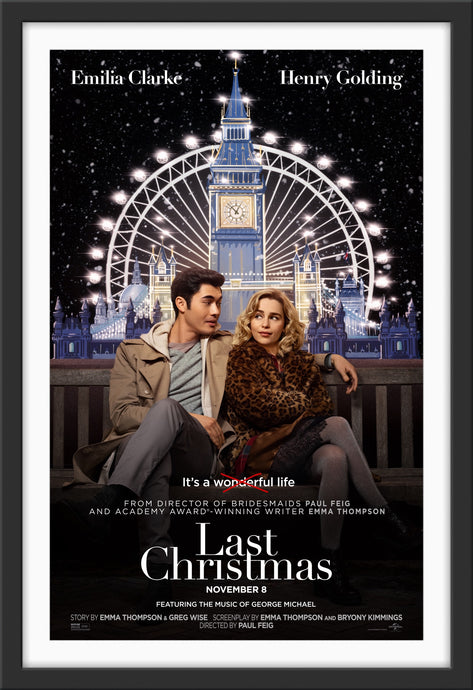 An original movie poster for the film Last Christmas