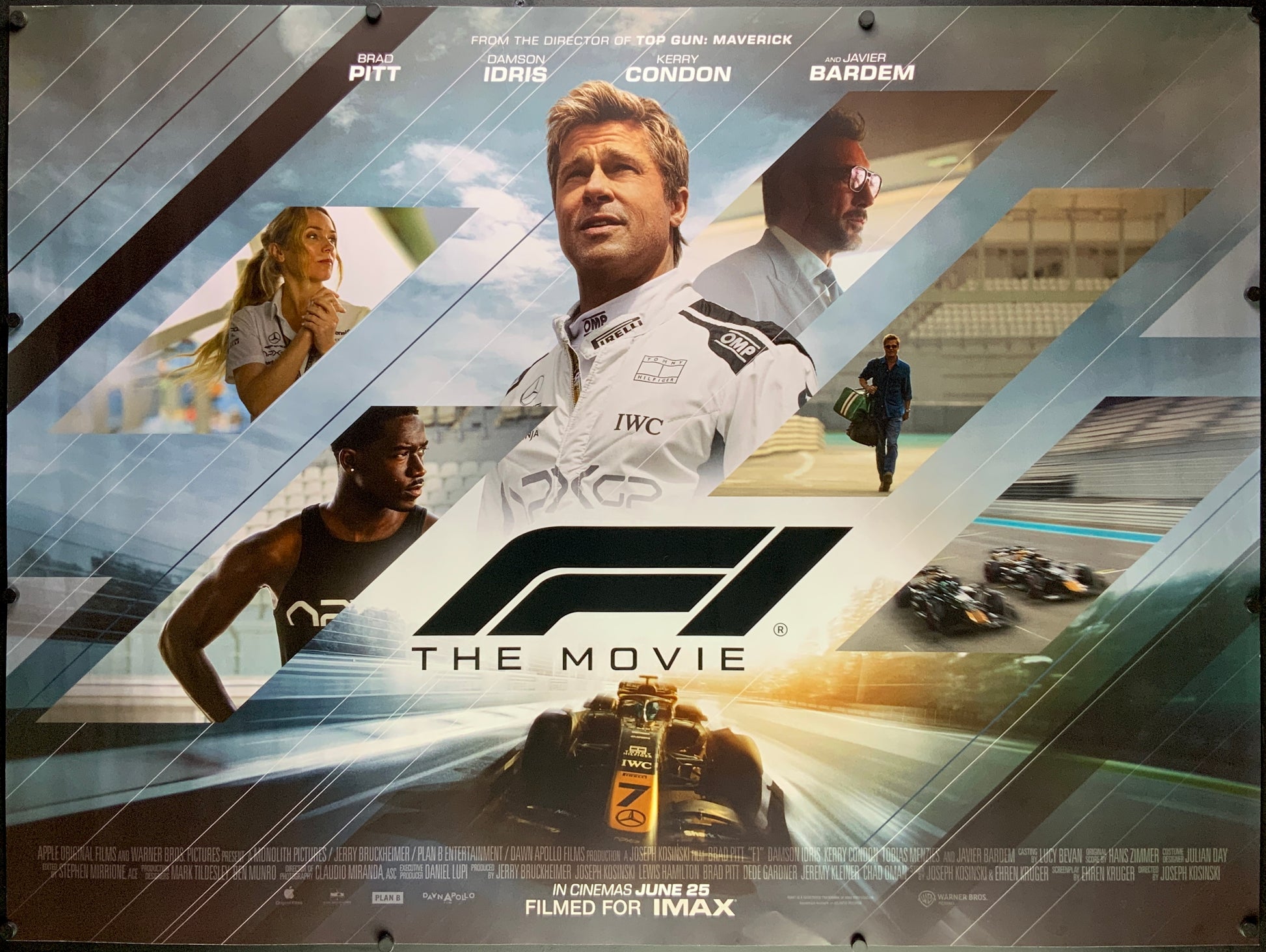 An original movie poster for the motor racing film 1 : The Movie / Formula 1 / One