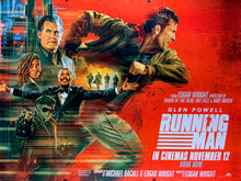 Load image into Gallery viewer, An original UK quad movie poster for the Edgar Wright film The Running Man