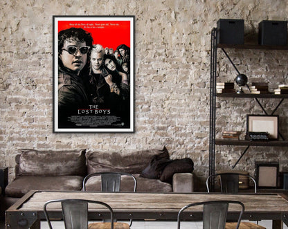 An original movie poster for the film The Lost Boys