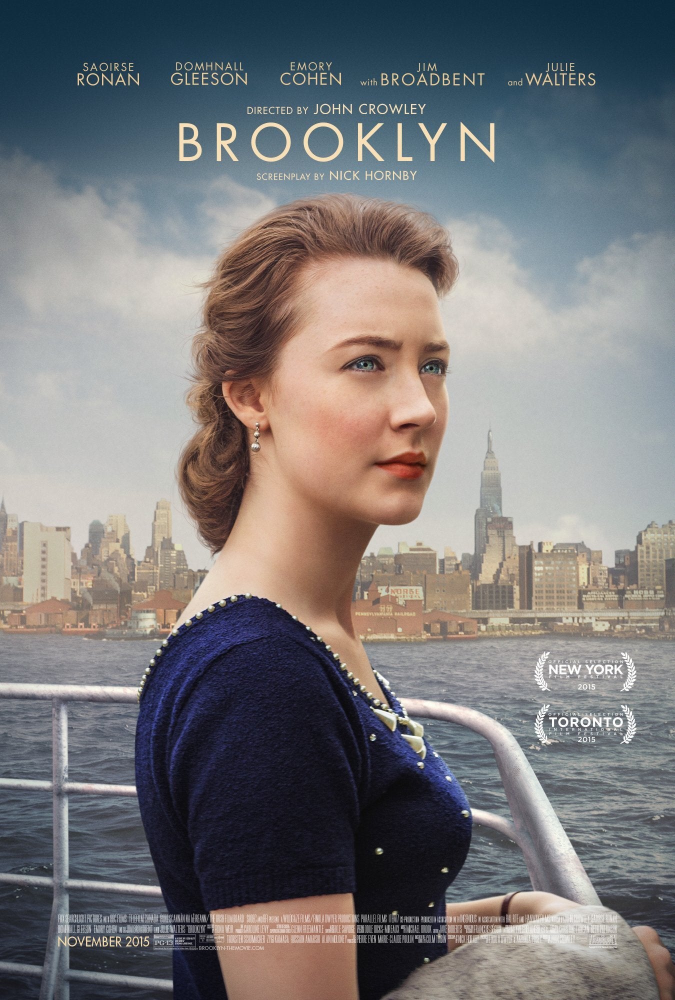 An original movie poster for the film Brooklyn