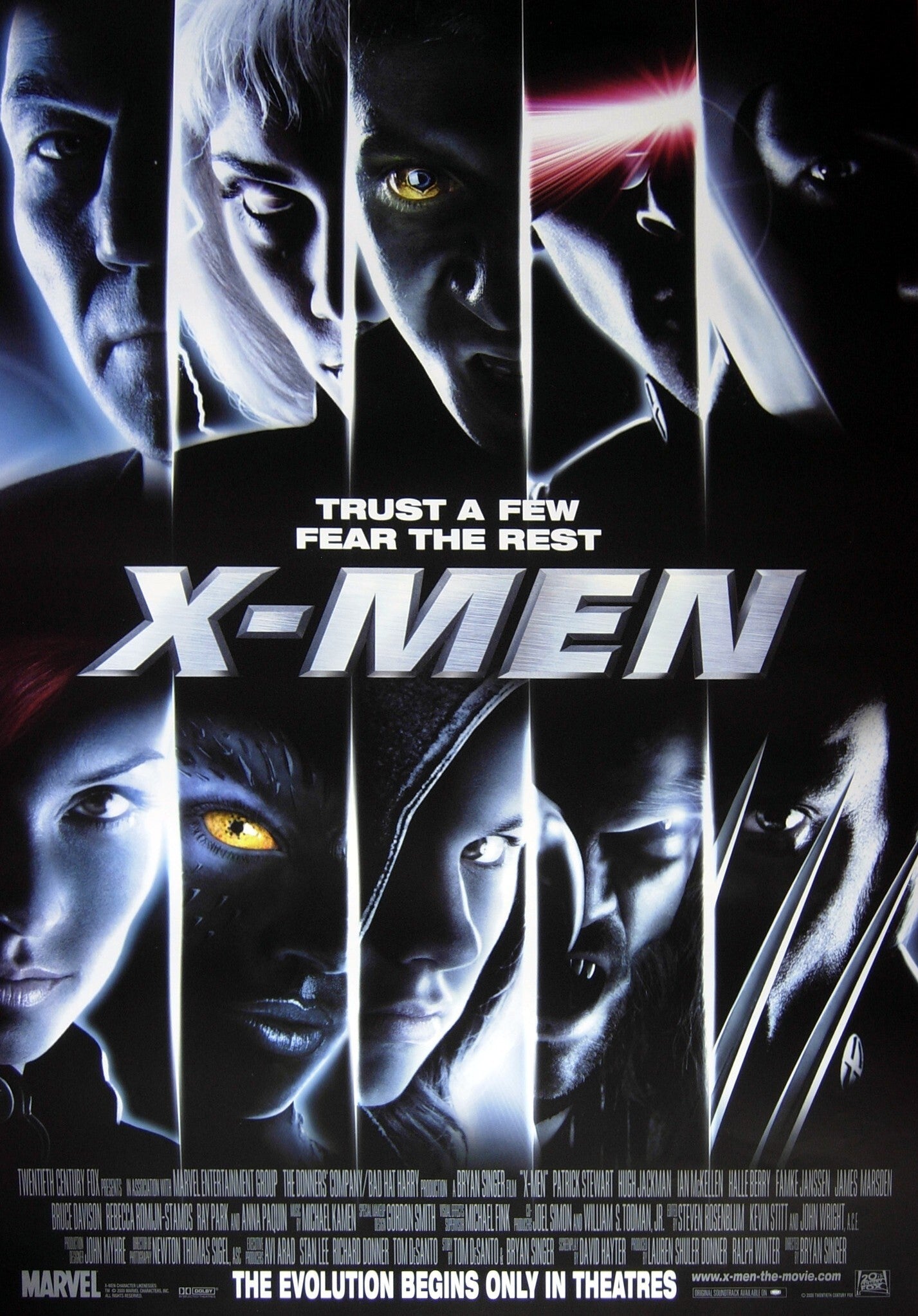 An original movie poster for the film X-Men (2000)
