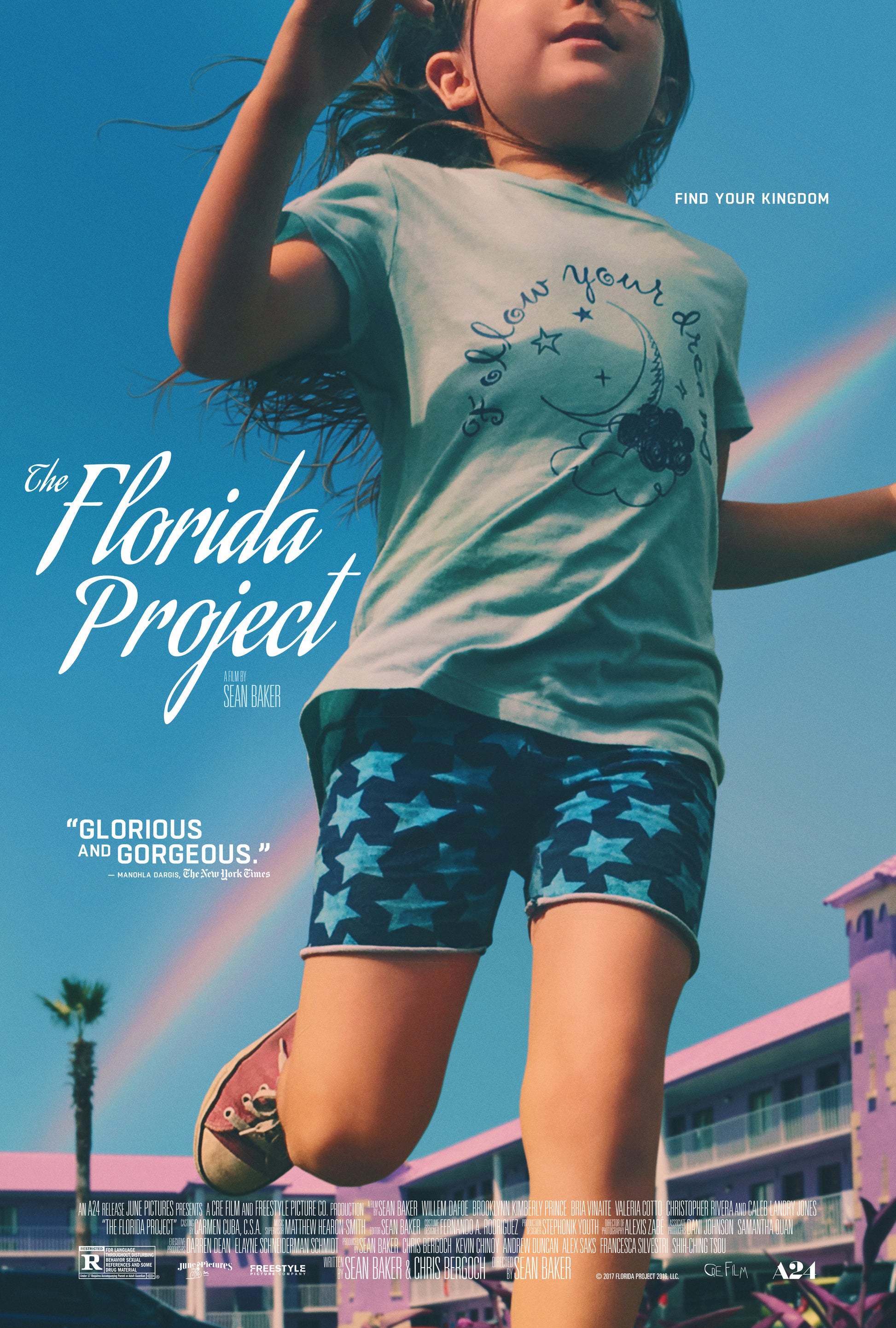 An original movie poster for the film The Florida Project