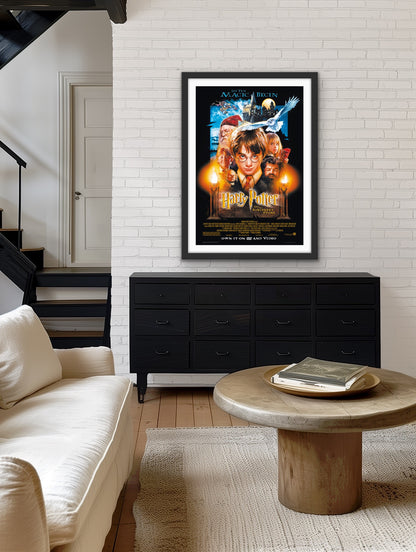 An original DVD and Video poster for the film Harry Potter and the Philosopher's Stone / Sorcerer's Stone