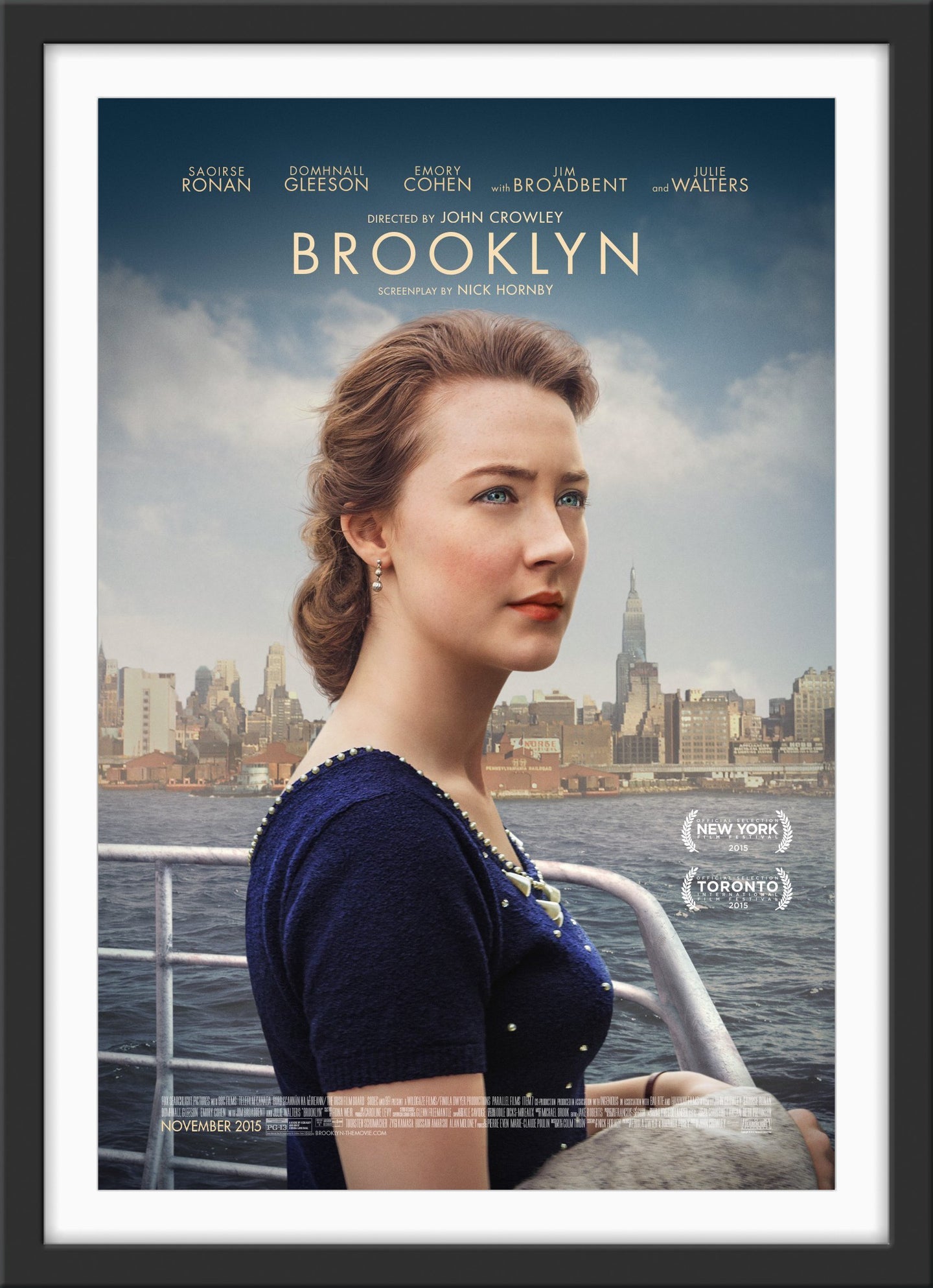 An original movie poster for the film Brooklyn