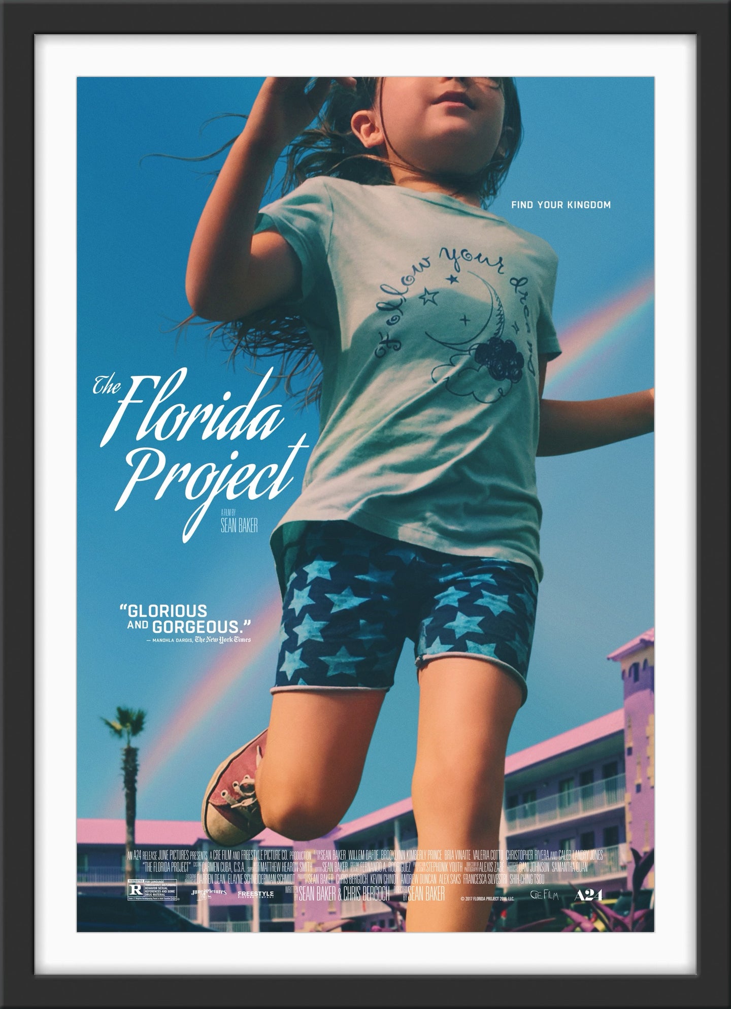 An original movie poster for the film The Florida Project
