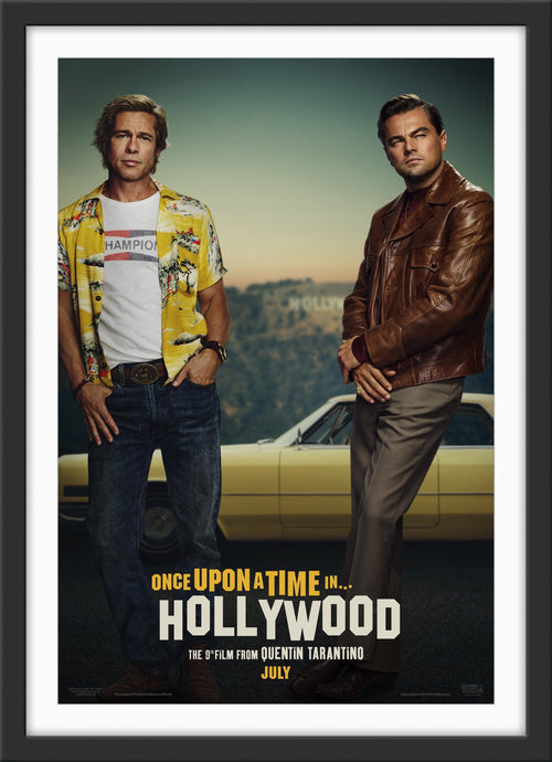 An original movie poster for the Quentin Tarantino film Once Upon A Time In Hollywood