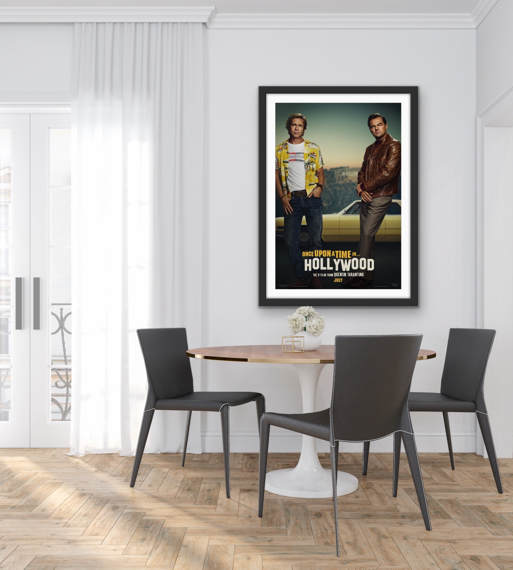 An original movie poster for the Quentin Tarantino film Once Upon A Time In Hollywood