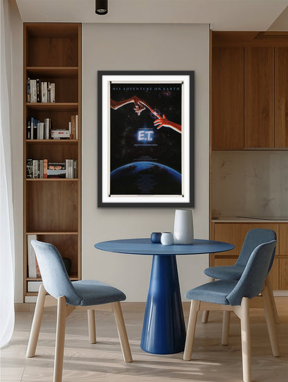 An original movie poster for the film E.T. The Extra Terrestrial