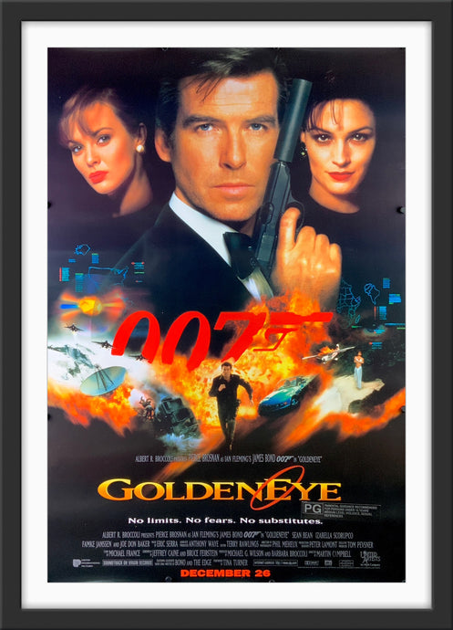 An original movie poster for the James Bond film GoldenEye / Golden Eye