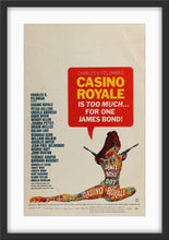 Load image into Gallery viewer, An original window card for the 1967 James Bond film Casino Royale