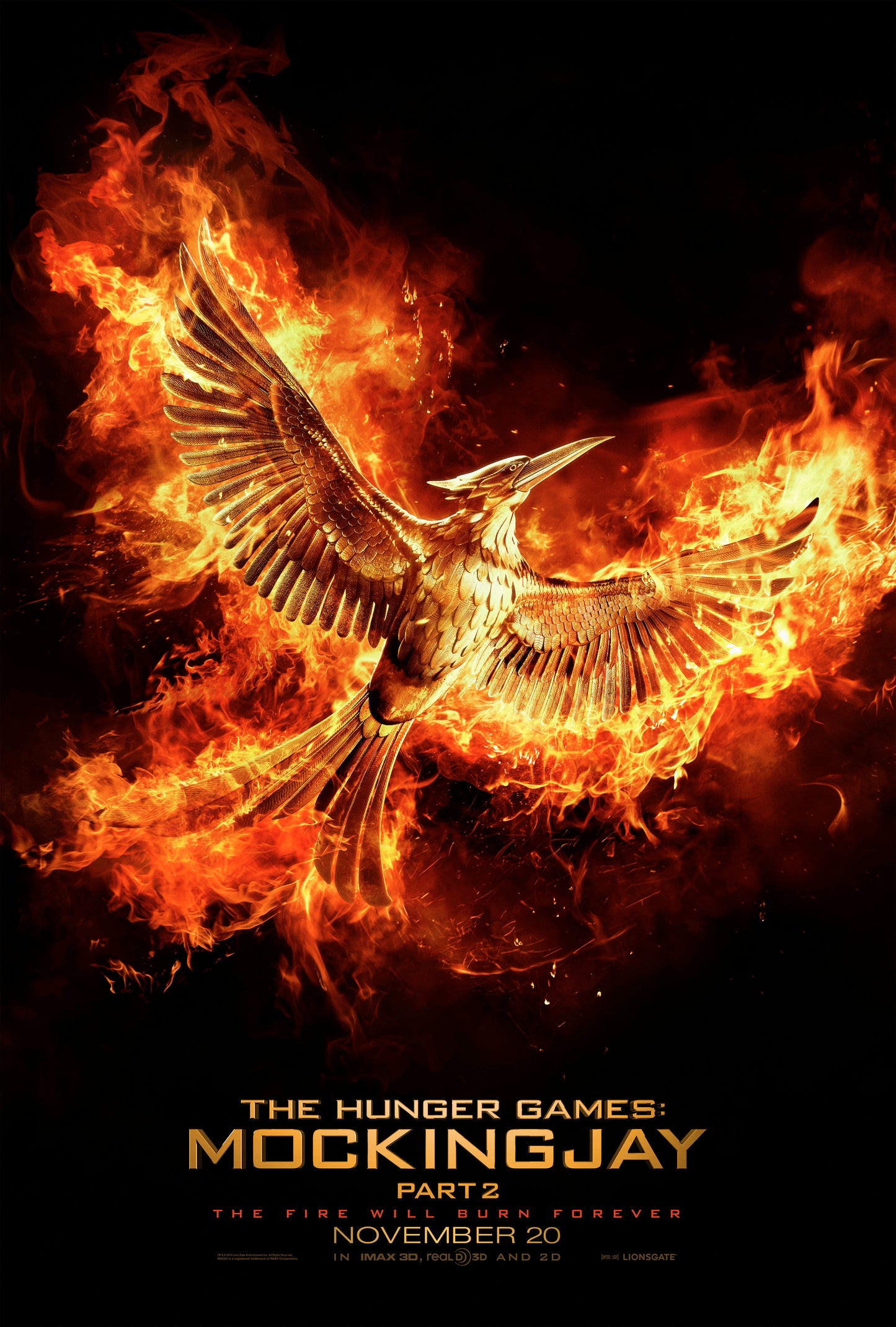An original movie poster for the film The Hunger Games : Mockingjay Part 2