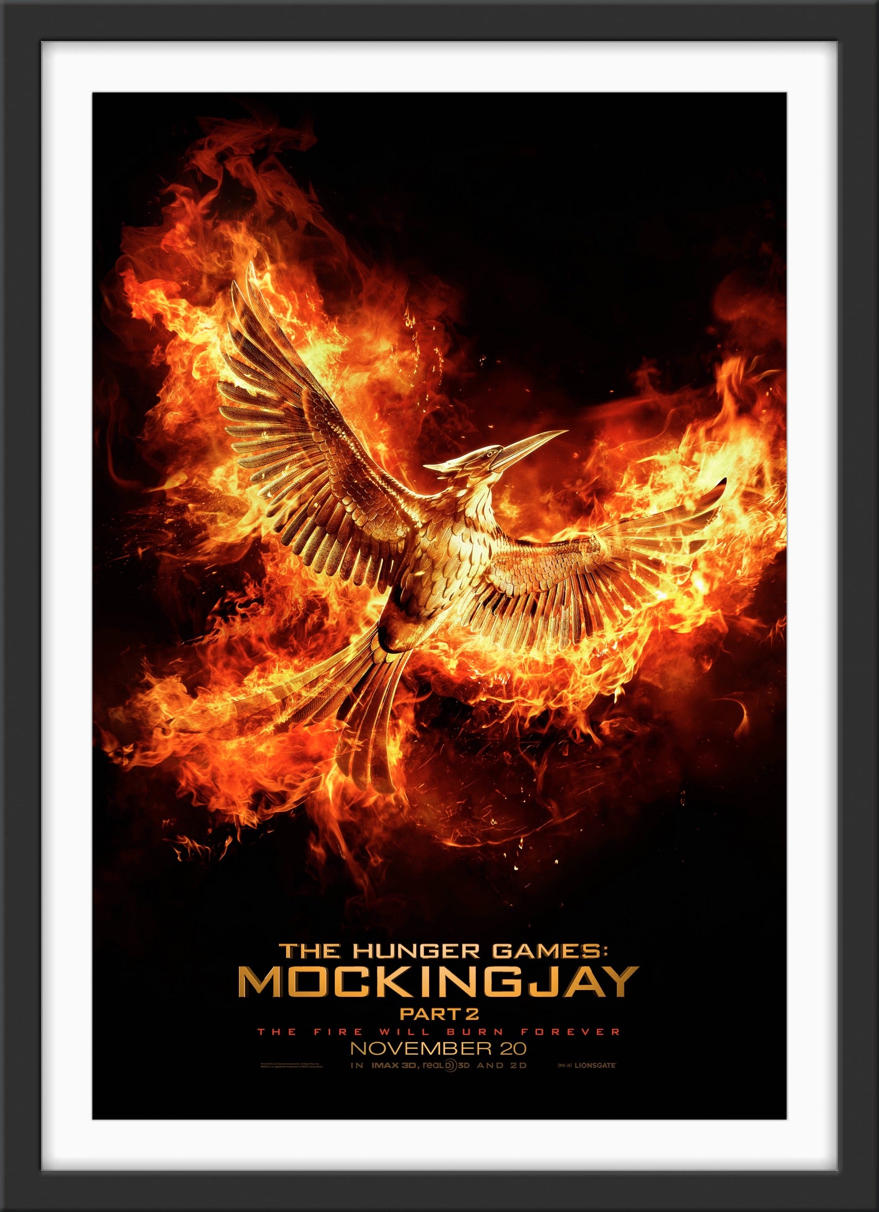 An original movie poster for the film The Hunger Games : Mockingjay Part 2