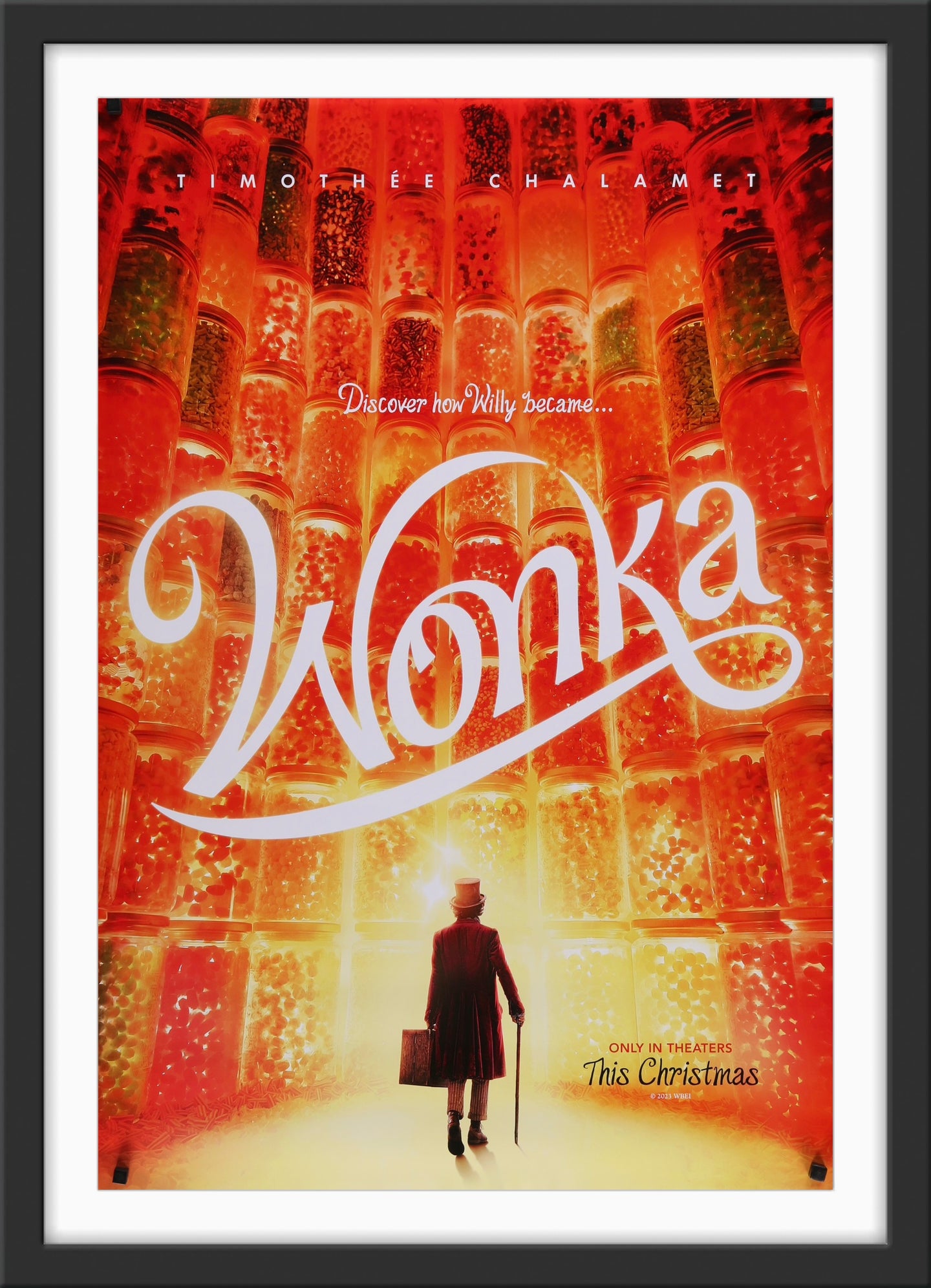 An original movie poster for the film Wonka