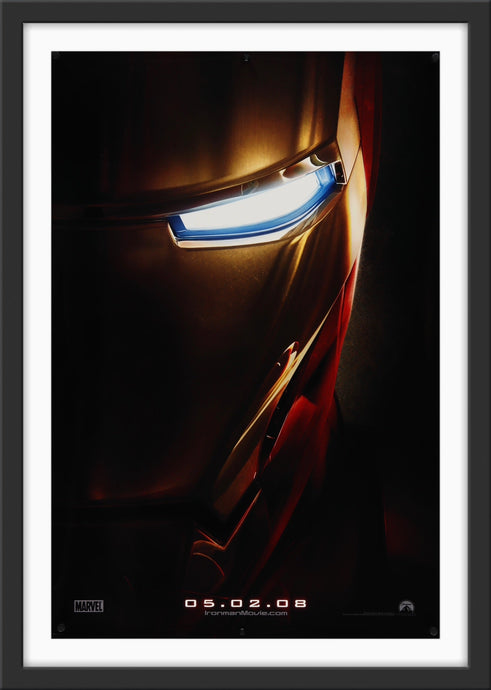 An original one sheet teaser movie poster for the Marvel MCU film Iron Man