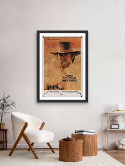 An original movie poster for the Clint Eastwood film Pale Rider
