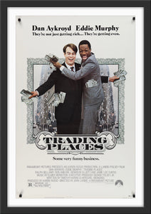 An original movie poster for the film Trading Places