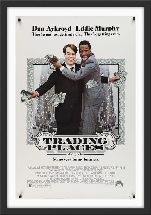 An original movie poster for the film Trading Places