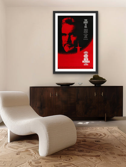 An original movie poster for the film The Hunt for Red October