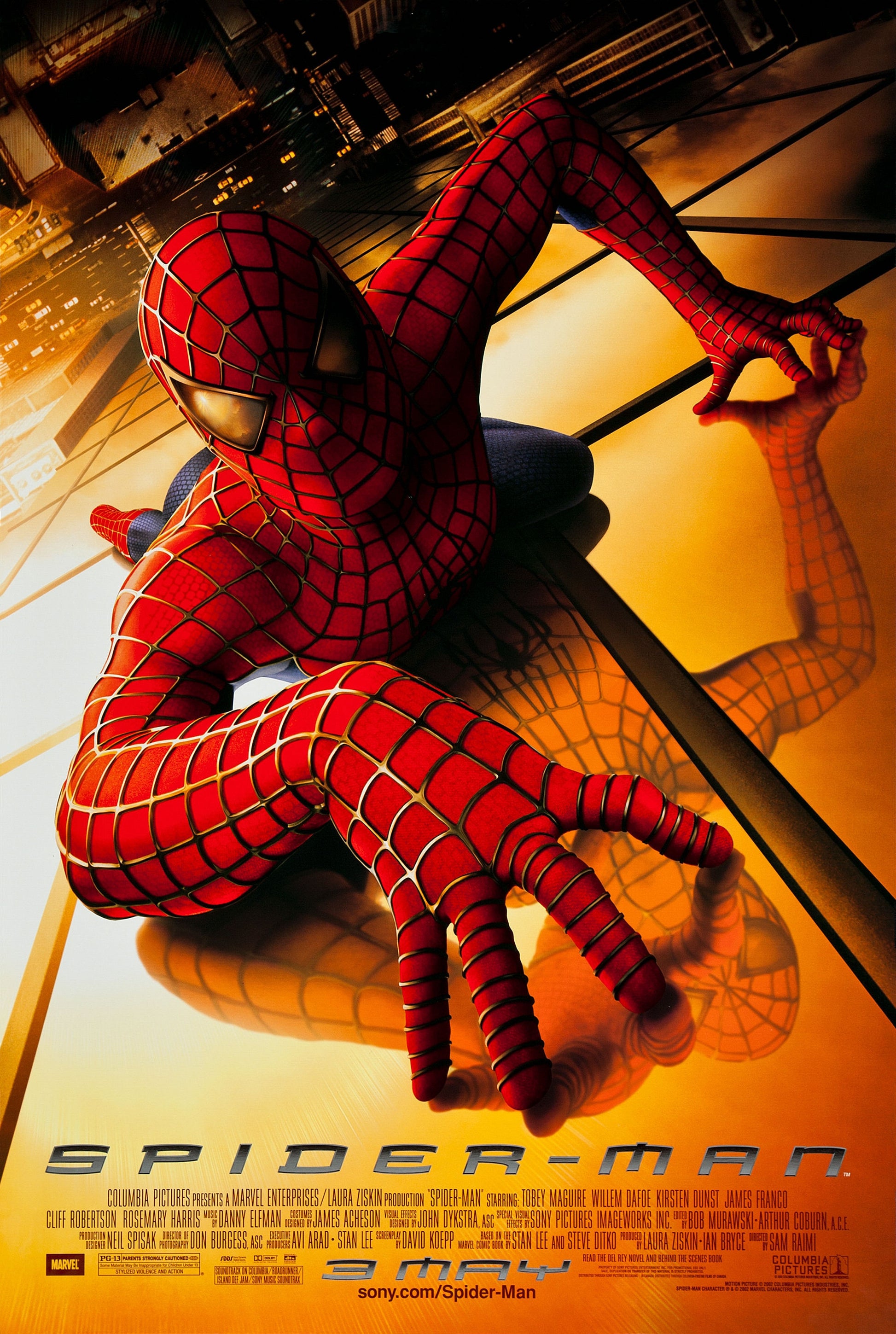 An original movie poster for the film Spider-Man 2002