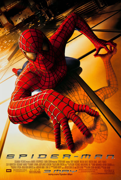 An original movie poster for the film Spider-Man 2002