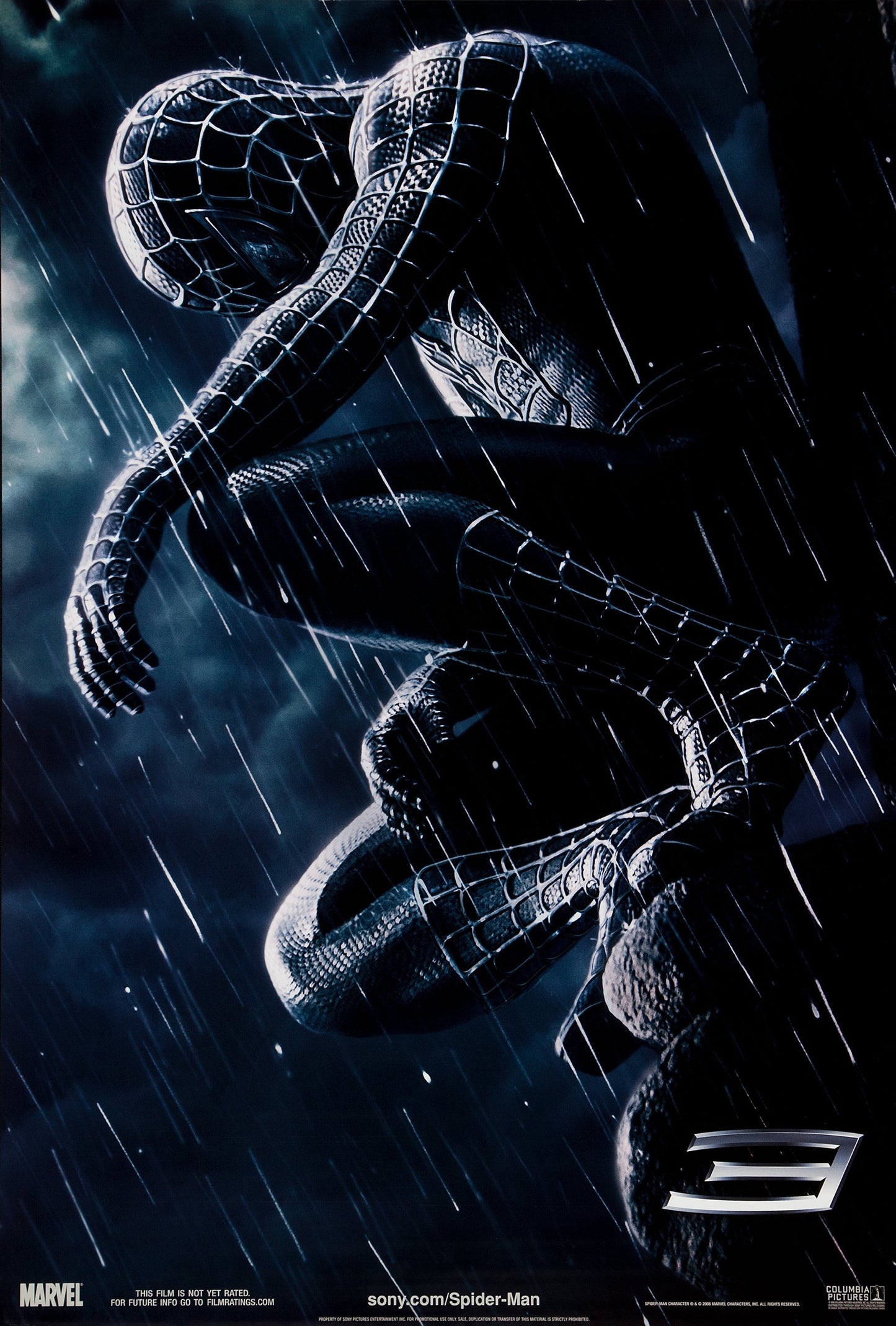 An original movie poster for the film Spider-Man 3