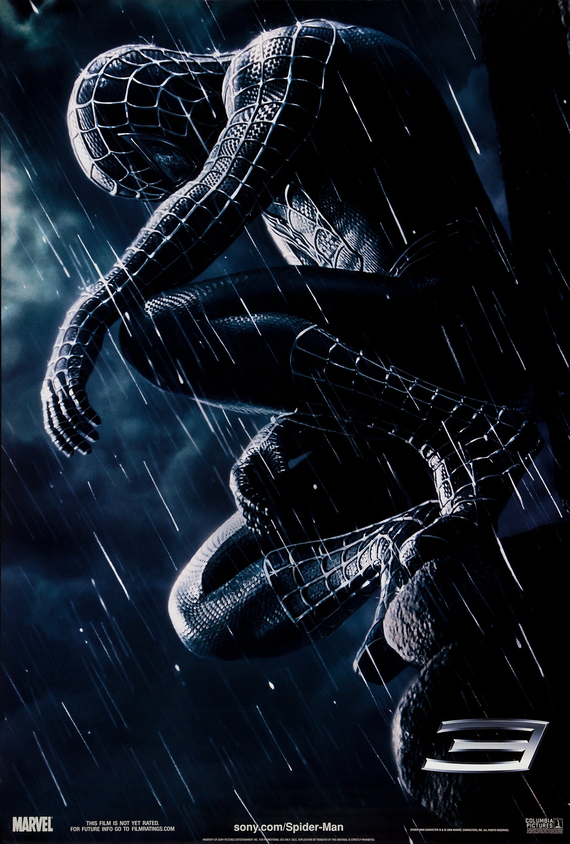 An original movie poster for the film Spider-Man 3
