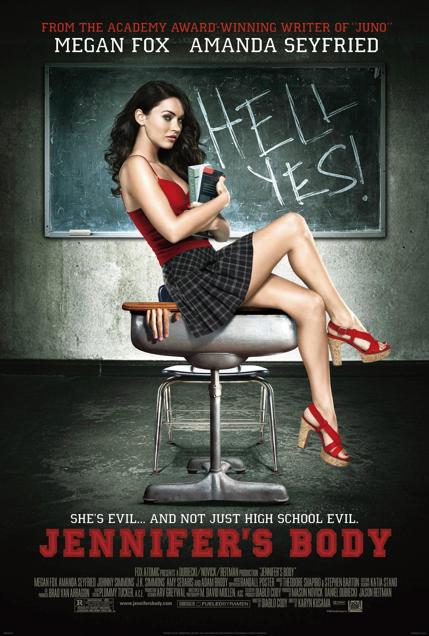 An original movie poster for the Megan Fox film Jennifer's Body