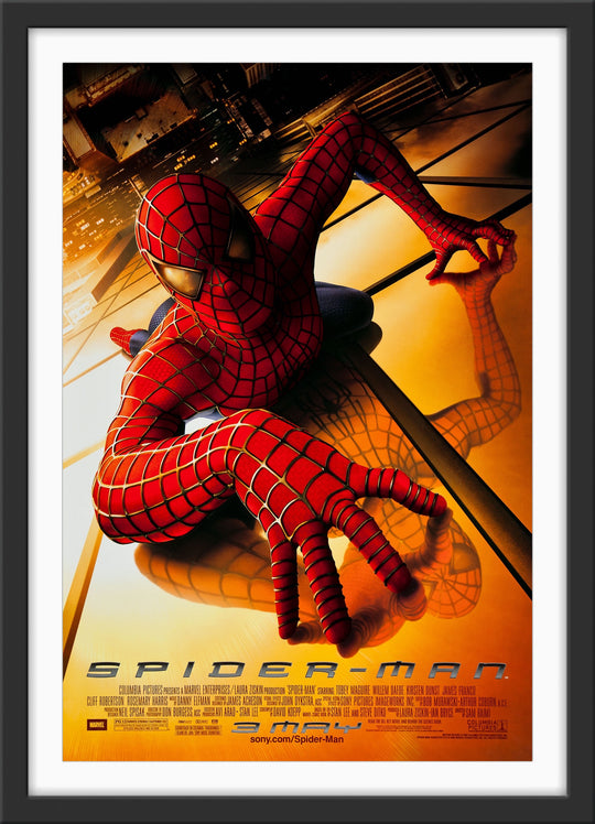 An original movie poster for the film Spider-Man 2002