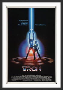 An original unfolded one sheet movie poster for the film TRON