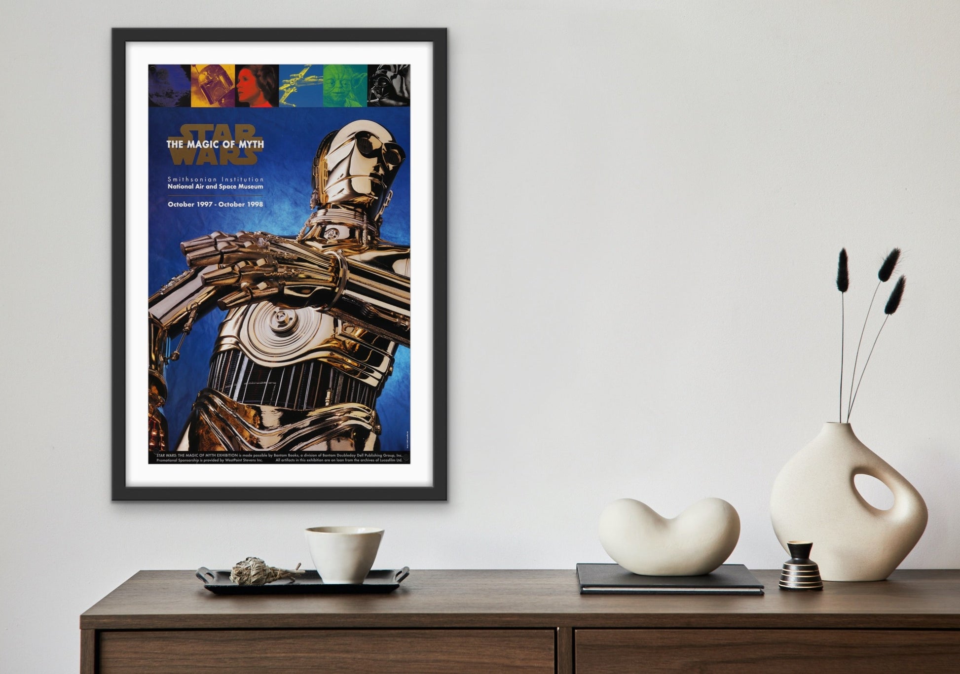 An original exhibition poster from 1997 for the Star Wars The Magic of Myth show
