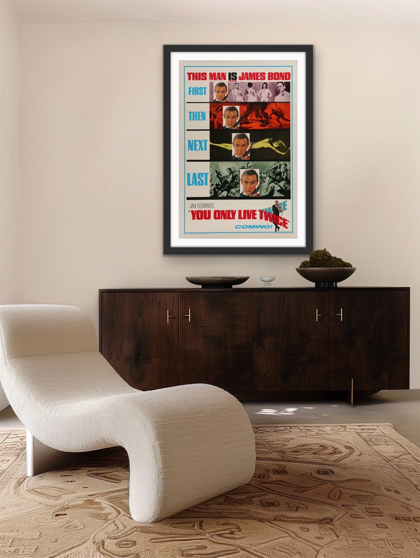 An original one sheet teaser once sheet for the James Bond film You Only Live Twice