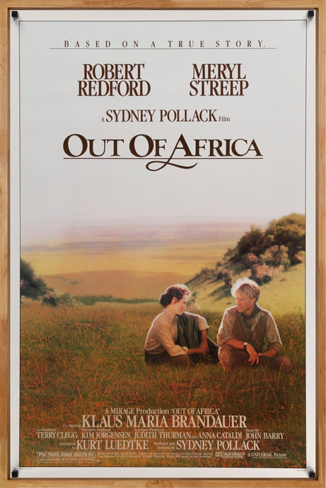 An original movie poster for the Sydney Pollack film Out of Africa
