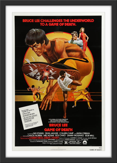 An original movie poster for the Bruce Lee film Game of Death