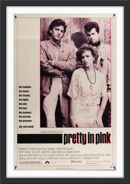 An original movie poster for the John Hughes film Pretty In Pink