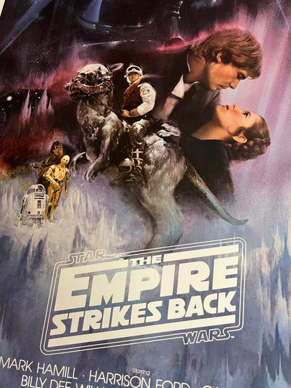 An original one sheet movie poster for the Star Wars film The Empire Strikes Back