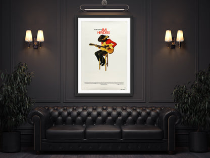 An original movie poster for the film A Film About Jimi Hendrix