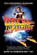 Load image into Gallery viewer, An original movie poster for the 25th Anniversary release of the film Back to the Future