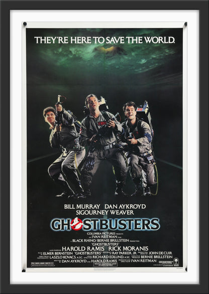 An original movie poster for the film Ghostbusters