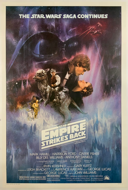 An original one sheet movie poster for the Star Wars film The Empire Strikes Back