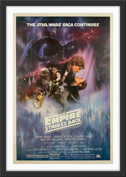 An original one sheet movie poster for the Star Wars film The Empire Strikes Back