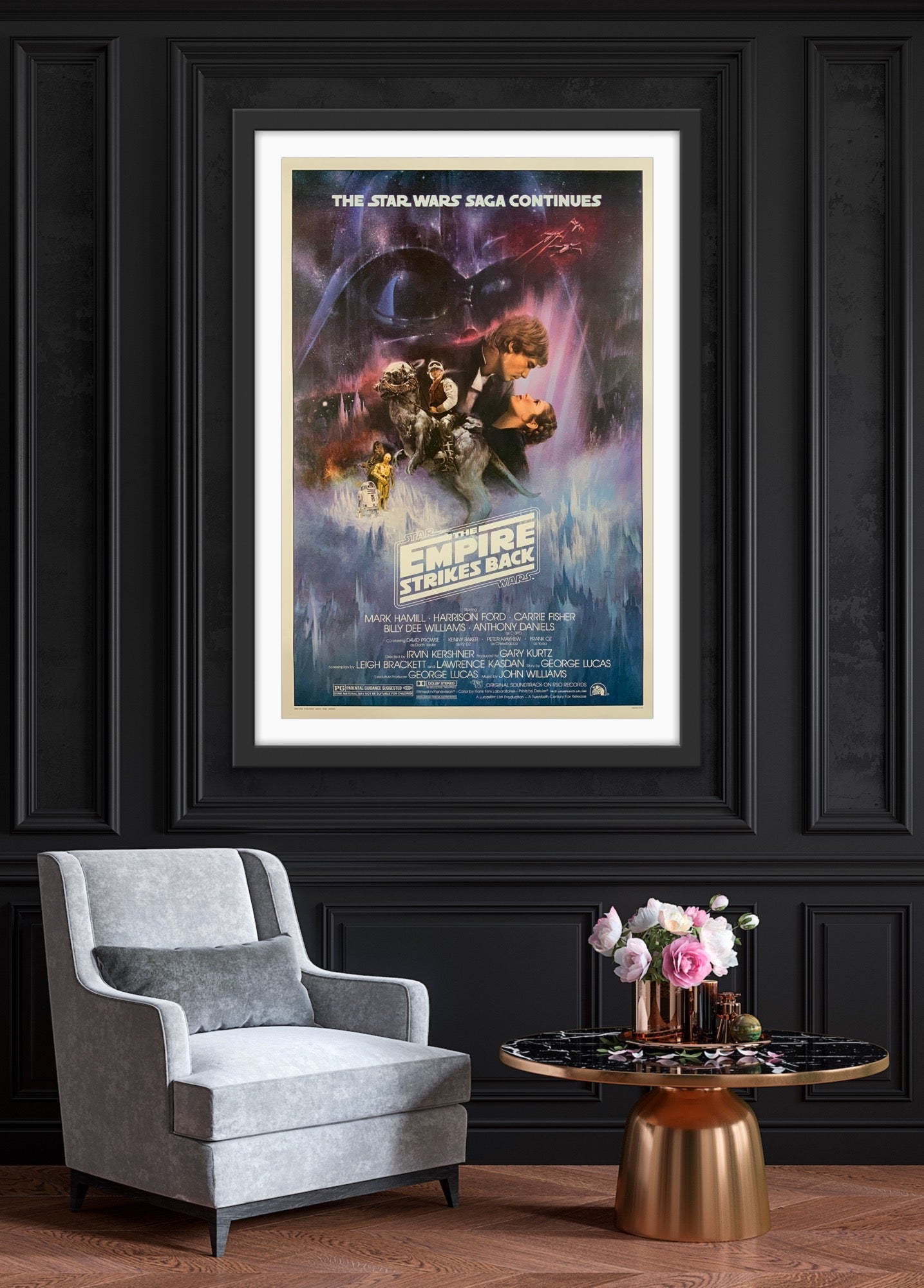 An original one sheet movie poster for the Star Wars film The Empire Strikes Back