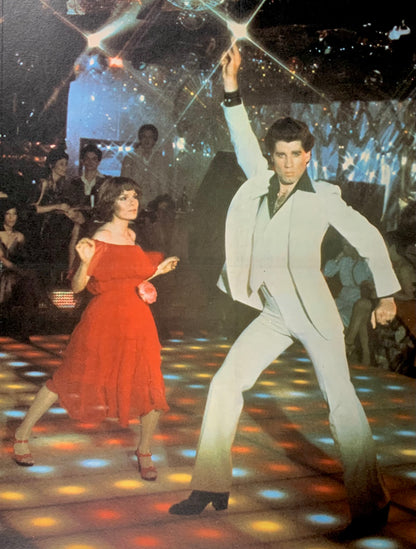 An original UK Quad movie poster for the John Travolta film Saturday Night Fever