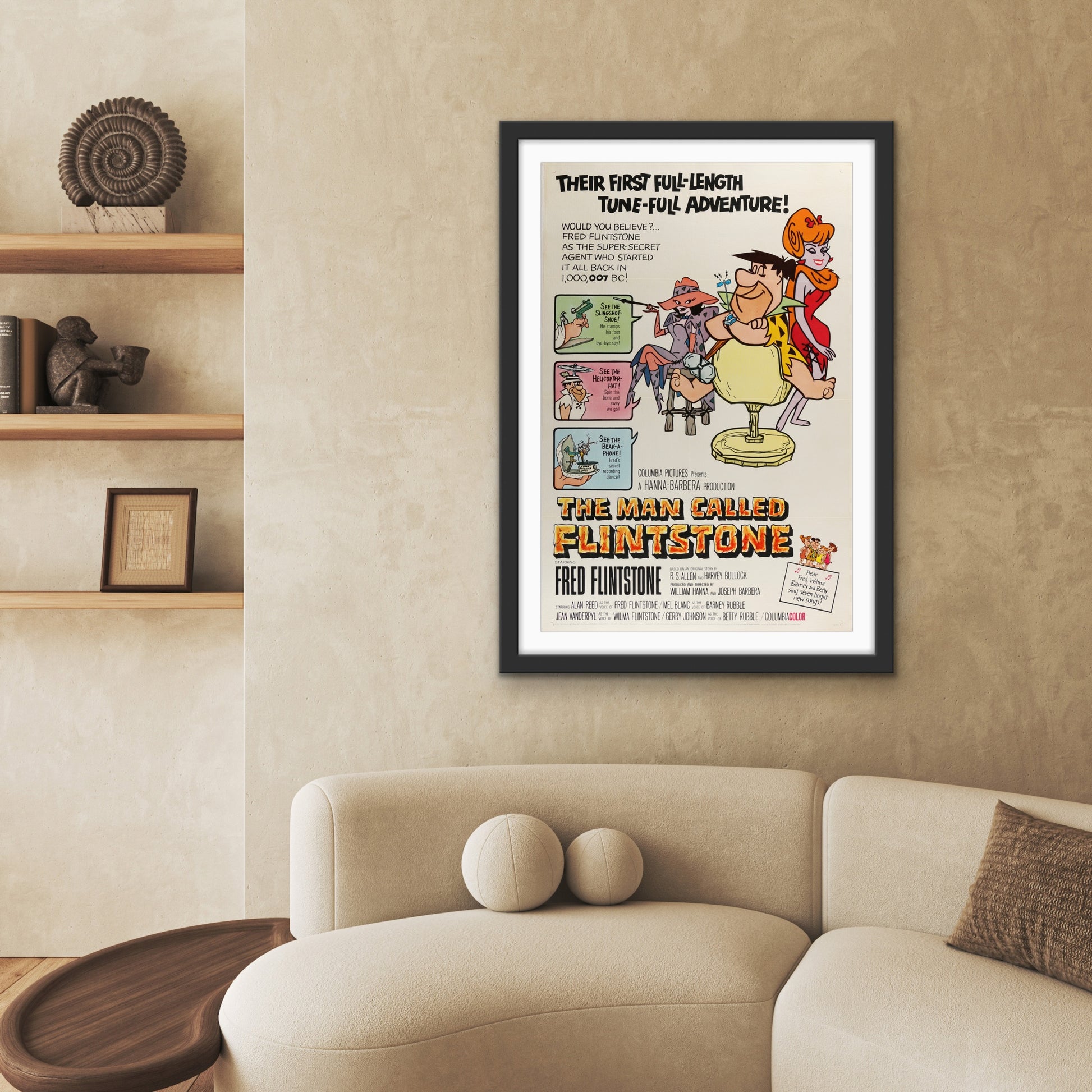 An original movie poster for the film The Man Called Flintstone